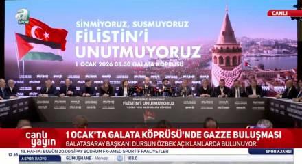 Futbol camiası da Gazze i&ccedil;in Galata K&ouml;pr&uuml;s&uuml;'ndeki buluşmaya destek verdi