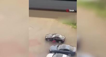 Maltepe'de hastane otoparkında "drift" atan şahıs yakalandı
