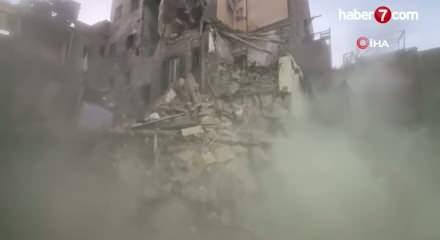 Mısır'da beş katlı bina &ccedil;&ouml;kt&uuml;: 8 &ouml;l&uuml;