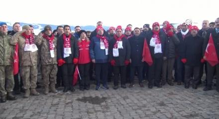 "Sarıkamış şehitleri" i&ccedil;in temsili n&ouml;bet tutuldu