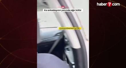 İstanbul'da takside kavga: Kız arkadaşının yanında ağır k&uuml;f&uuml;rler etti