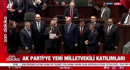 AK Parti&rsquo;ye yeni katılımlar ger&ccedil;ekleşti! Cumhurbaşkanı Erdoğan 3 vekilin daha rozetini taktı