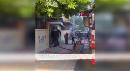 Alanya'da okulda korkutan yangın! Eğitime ara verildi