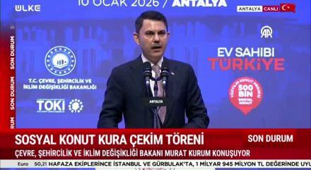 Bakan Kurum'un katılımıyla Antalya'da 13 bin 213 konutun kurası &ccedil;ekildi