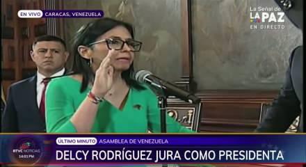 Delcy Rodriguez Venezuela Meclisi'nde yemin etti