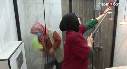 Gaziantep'te &ccedil;ocuklarını okutmak i&ccedil;in temizlik&ccedil;ilik yapıyordu, şimdi 20 &ccedil;alışanı var