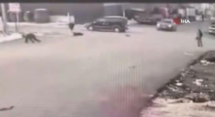 Gaziantep'te kavşakta meydana gelen kaza herkesi korkuttu