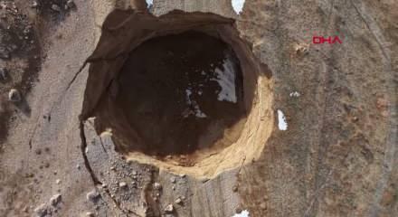 Konya kent merkezine 30 kilometre mesafede dev obruk oluştu