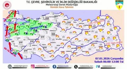Meteoroloji yurt genelinde sıcaklıkların aniden d&uuml;şeceğini a&ccedil;ıkladı