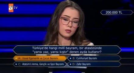 Milyoner'de yarışmacıyı şaşırtan soru: &lsquo;Ben hep yanarım yani Ağustos&rsquo;ta&rsquo;