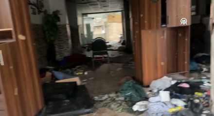  YPG/SDG'nin karargaha &ccedil;evirdiği hastane g&ouml;r&uuml;nt&uuml;lendi