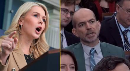 Beyaz Saray S&ouml;zc&uuml;s&uuml; Leavitt ile İngiliz muhabir arasında ICE tartışması