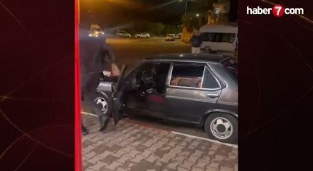 Eşi ve &ccedil;ocuğunun g&ouml;z&uuml; &ouml;n&uuml;nde sopalı saldırı dehşeti