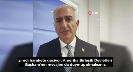 Eski Şah'ın oğlu İran halkına "Duymuşsunuzdur, yardım yolda" diye seslendi