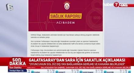 Galatasaray'dan sakatlık a&ccedil;ıklaması