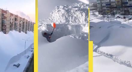 Kam&ccedil;atka'da kar kalınlığının 3 metreyi aştı