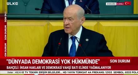MHP lideri Bah&ccedil;eli "Bug&uuml;n&uuml;n d&uuml;nyasında ger&ccedil;ek hasta adam ABD'dir" dedi