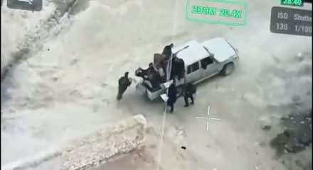 Suriye'deki ter&ouml;ristlerin ka&ccedil;ış g&ouml;r&uuml;nt&uuml;leri