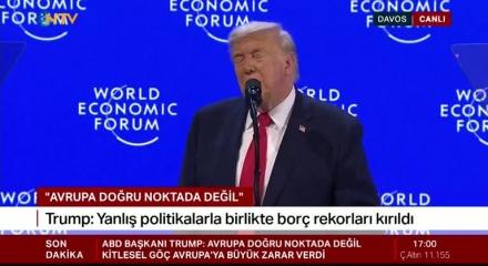 ABD başkanı Donald Trump'tan Davos'ta Gr&ouml;nland &ccedil;ıkışı
