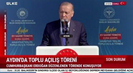 Cumhurbaşkanı Erdoğan Aydın'da a&ccedil;ıklamalarda bulunuyor