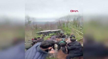 Kocaeli&rsquo;de belediye otob&uuml;s&uuml; kaza yaptı; yaralılar var