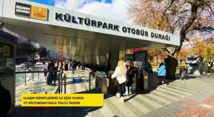 Konya B&uuml;y&uuml;kşehir Belediyesi, 2025'te 117 milyondan fazla yolcuya hizmet verdi