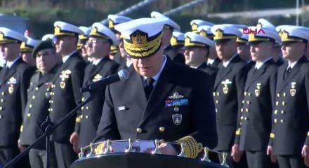 NATO g&ouml;revi i&ccedil;in yola &ccedil;ıkan Anadolu T&uuml;rk Deniz G&ouml;rev Kuvveti Fo&ccedil;a&rsquo;dan uğurlandı