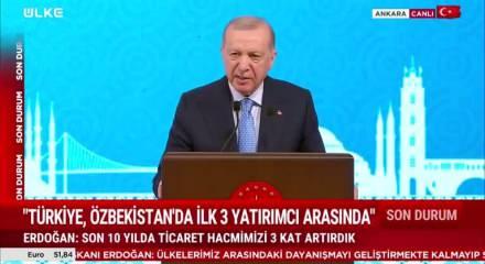 Cumhurbaşkanı Erdoğan: "&Ouml;zbekistan ile g&ouml;nl&uuml;m&uuml;z, dilimiz ve acımız birdir"