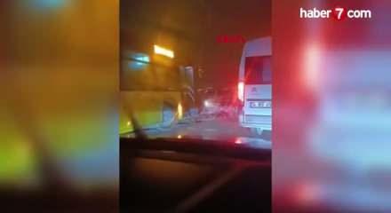 Arnavutk&ouml;y'de İETT otob&uuml;s&uuml; ile hafif ticari ara&ccedil; &ccedil;arpıştı