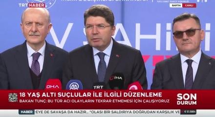 Bakan Tun&ccedil;: &ldquo;Rojin kızımızın soruşturmasını sonuna kadar takip edeceğimizi ifade ettik&rdquo;