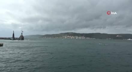 &Ccedil;anakkale Boğazı'nda gemi ge&ccedil;işleri durduruldu