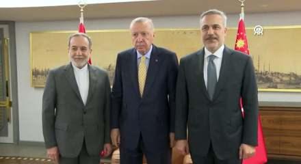 Cumhurbaşkanı Erdoğan, İran Dışişleri Bakanı Erak&ccedil;i'yi kabul etti