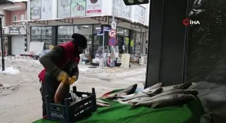 Elazığ'da yakalanan dev balığı iki kişi zor taşıdı!