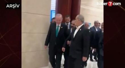 Erdoğan İran lideri ile g&ouml;r&uuml;şt&uuml;!