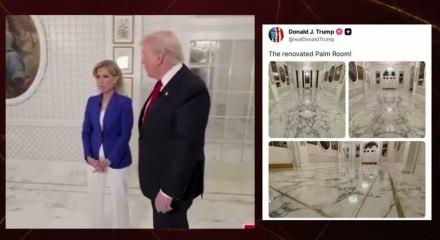 Yenilenen Palm Room'da s&uuml;rpriz kare: Putin ile Trump yan yana!