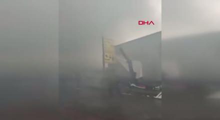 Başakşehir sanayi sitesinde korkutan yangın