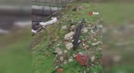 G&ouml;k&ccedil;eada&rsquo;da kontrolden &ccedil;ıkan otomobil fabrika bah&ccedil;esine u&ccedil;tu