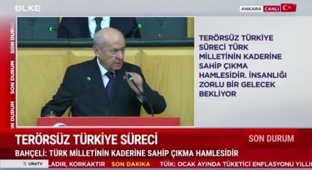 MHP lideri Bah&ccedil;eli Ter&ouml;rs&uuml;z T&uuml;rkiye'ye yapılan sabotajlara tepki g&ouml;sterdi