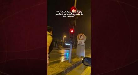 Takip&ccedil;i uğruna  trafik g&uuml;venliğini tehlikeye atan gence tepki yağıyor