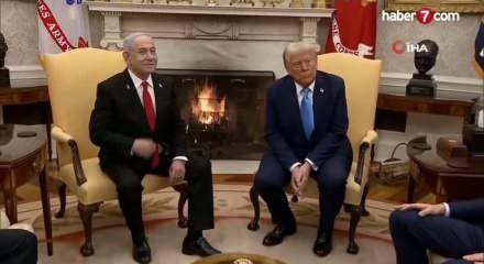 ABD Başkanı Trump ile İsrail Başbakanı Netanyahu arasındaki g&ouml;r&uuml;şme başladı