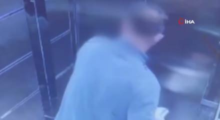 Asans&ouml;rde sigara i&ccedil;ip idrarını yapan kargocu g&ouml;zaltına alındı