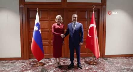 Bakan Fidan Slovenya Meclis Başkanı ile g&ouml;r&uuml;şt&uuml;