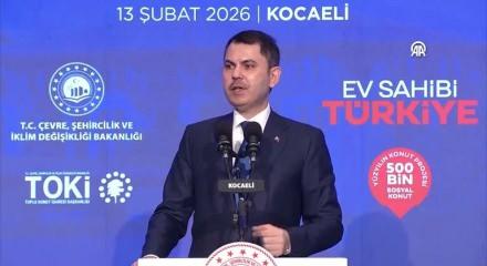 Bakan Murat Kurum Kocaeli'de TOKİ kura &ccedil;ekim t&ouml;rennde CHP'ye y&uuml;klendi