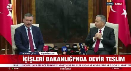 Yeni İ&ccedil;işleri Bakanı Mustafa &Ccedil;ift&ccedil;i g&ouml;revini &Acirc;l-i İmr&acirc;n Suresi'nin 26. ayetini okuyarak devraldı