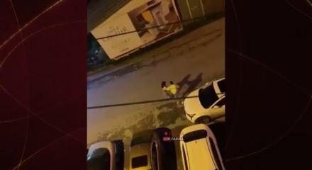 Fatih'te tartıştığı kadına saldıran maganda kamerada