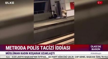 Hollanda'da M&uuml;sl&uuml;man kadını taciz ederek kovalayan polis yere kapaklandı
