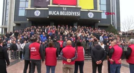İzmir Buca Belediyesi'nde iş&ccedil;iler yeniden iş bıraktı