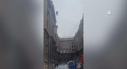 Rusya&rsquo;da mucize kurtuluş kamerada!