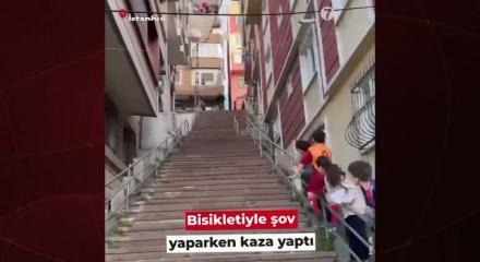 Şov yapacaktı kaza yaptı!