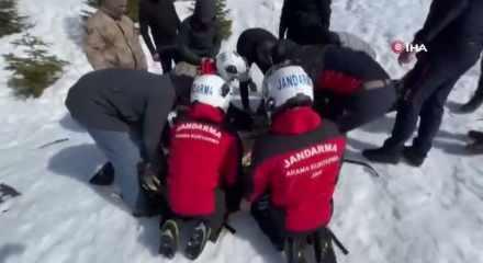 Uludağ'da kızak faciası: Kızakla dereye u&ccedil;tu